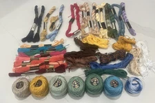 DMC,Perle,Coats Cotton floss needlepoint/crossstitch Strands Variety Colors Used