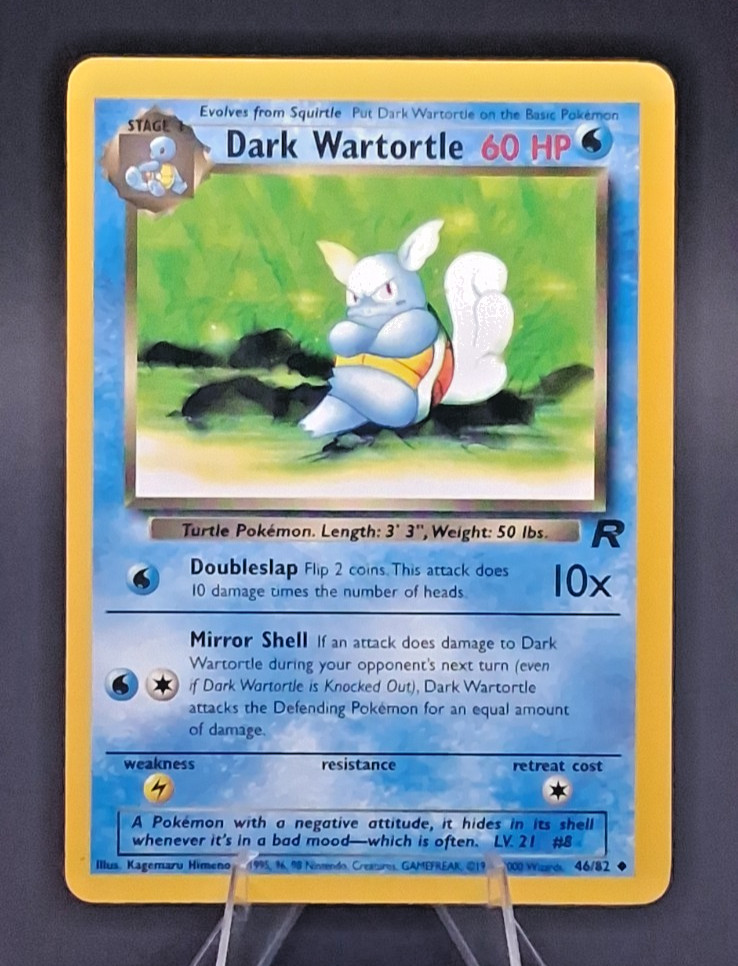 Dark Wartortle 46/82 Team Rocket 2000 Pokemon Card WOTC - NM/LP