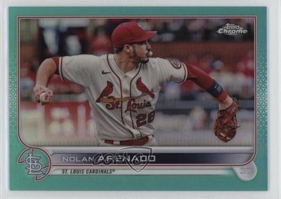 2022 Topps Chrome Aqua Refractor 4/199 Nolan Arenado #74 7xr
