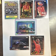 Topps Chrome F1 Carlos Sainz 5 Card Lot Aqua Checker /199 Speed Demon