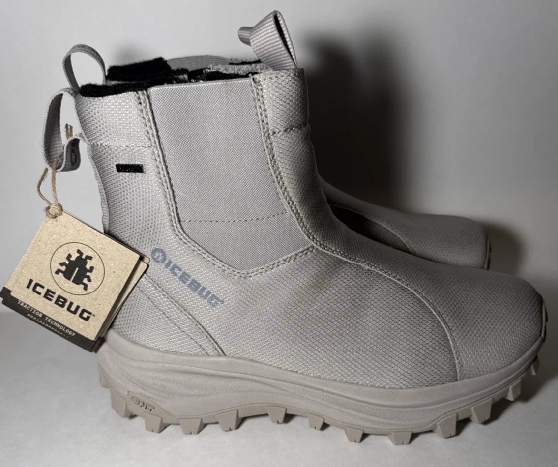ICEBUG Vallda NT Unisex Pull on Winter Boot Shoe Macadamia Mens 8.5/Women 10 NEW