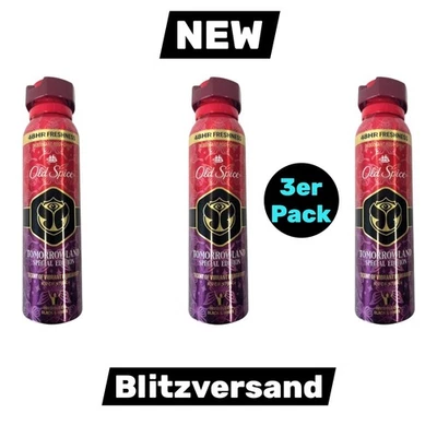 Old Spice Deo Spray Herren ROCKSTAR TOMORROWLAND Special ED 3x 150ml (€ 30,87/L)