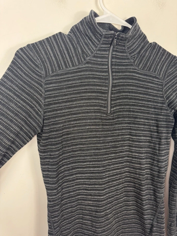 Smartwool женщин средний вес узор длинным рукавом молнии размер S черный серый мериноса - Изображение 4 из 4