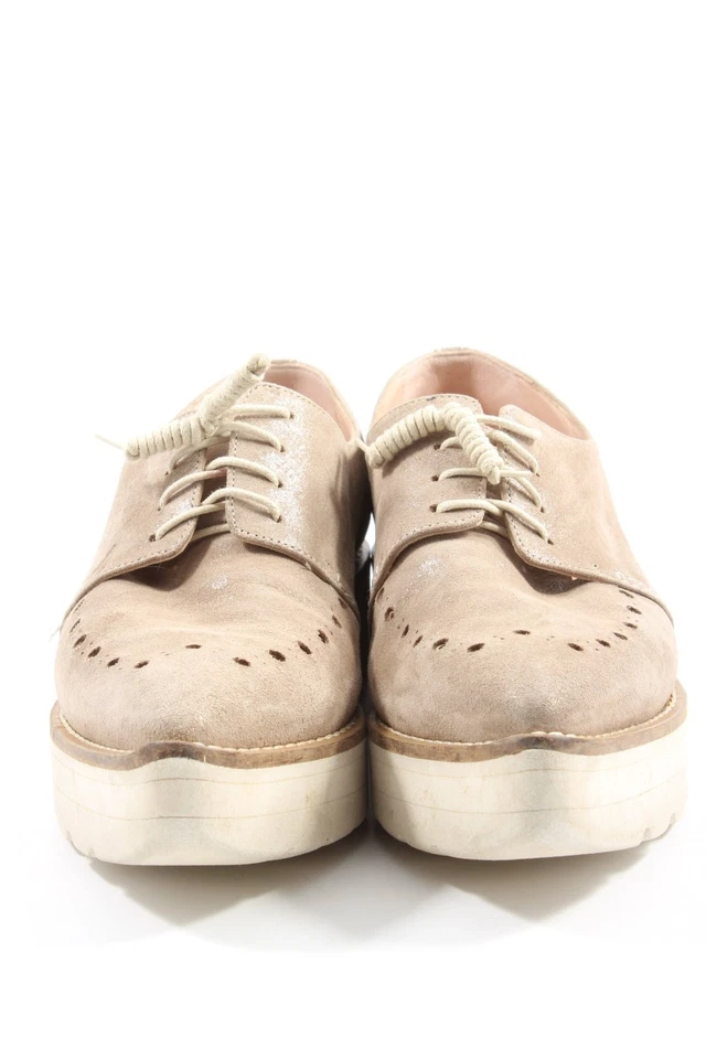 ALBERTO ZAGO Zapatos brogue Mujeres Flats Talla EU 39 marrón grisáceo - Imagen 2 de 4