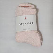 Women's Pink Cuddle Socks Fuzzy