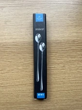 Zulay Kitchen Spoon Set of 2 Silver Long BRAND NEW IN BOX!