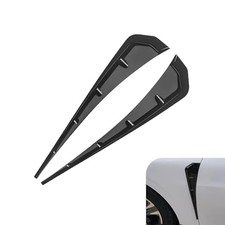 Car Fender Side Vents, 3.54" x 16.14" PVC Side Wing Vent, Air Flow 2 PCS Black