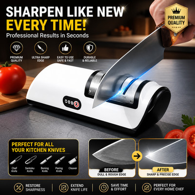 Electric Knife Sharpener 4 Levels Professional Automatic Kitchen Sharpener Tool