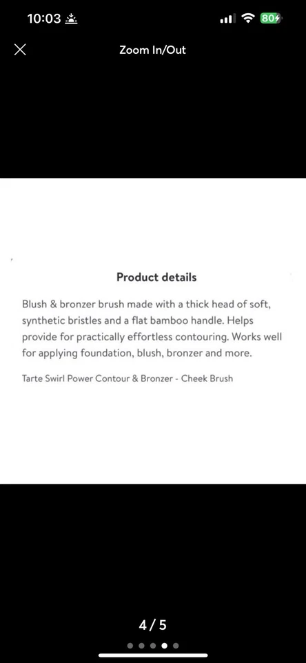 TARTE Swirl Power Contour & Bronceador - Cepillo para mejillas | ~NUEVO~ Foto 4 de 4