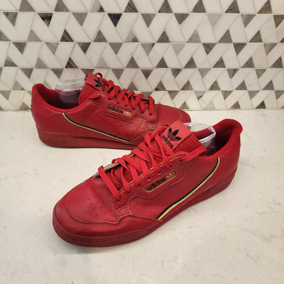 Adidas Continental 80 Shock Red Retro Sneakers Men Size