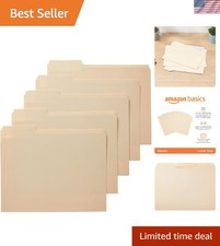 File Folders, Letter Size, 8-1/2" X 11", Classic Manila, 1/3-Cut Tabs in Left, R