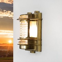 AußEn Wandleuchte Gracia Aus Messing Glas Maritimes Design Rostfrei Haus Lampe