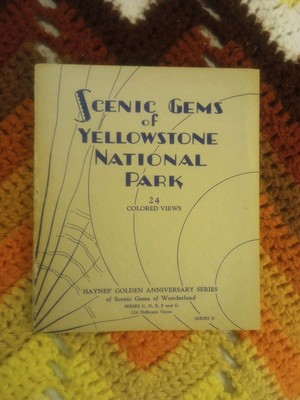  HAYNES 1929 Scenic Gems of Yellowstone National Park 24 Colored Views Wyoming