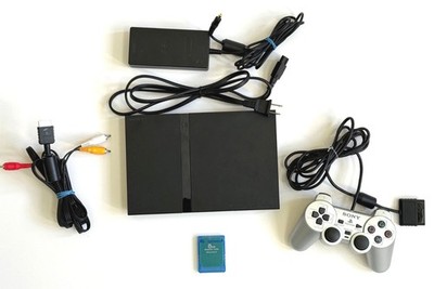 Sony PlayStation 2 Slim Console   COMPLETE w/ Box and bonus games
