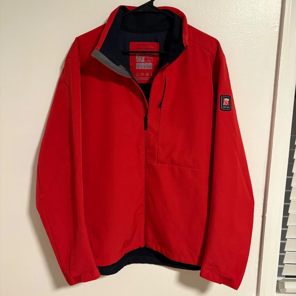 Куртка мужская Chick Fil A Oobe командный стиль мягкая подкладка большая красная на молнии функциональная - Изображение 2 из 4