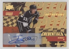2022-23 Credentials Speed of the Game Rookies Gold 8/10 Jordan Spence Auto 0d18