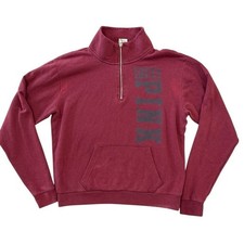 Victoria's Secret PINK Quarter Zip Sweatshirt Small Oversized