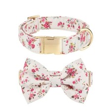 Adjustable Pet Bow Tie and Dog Collar for Small Medium Large Dogs, Puppy Coll...
