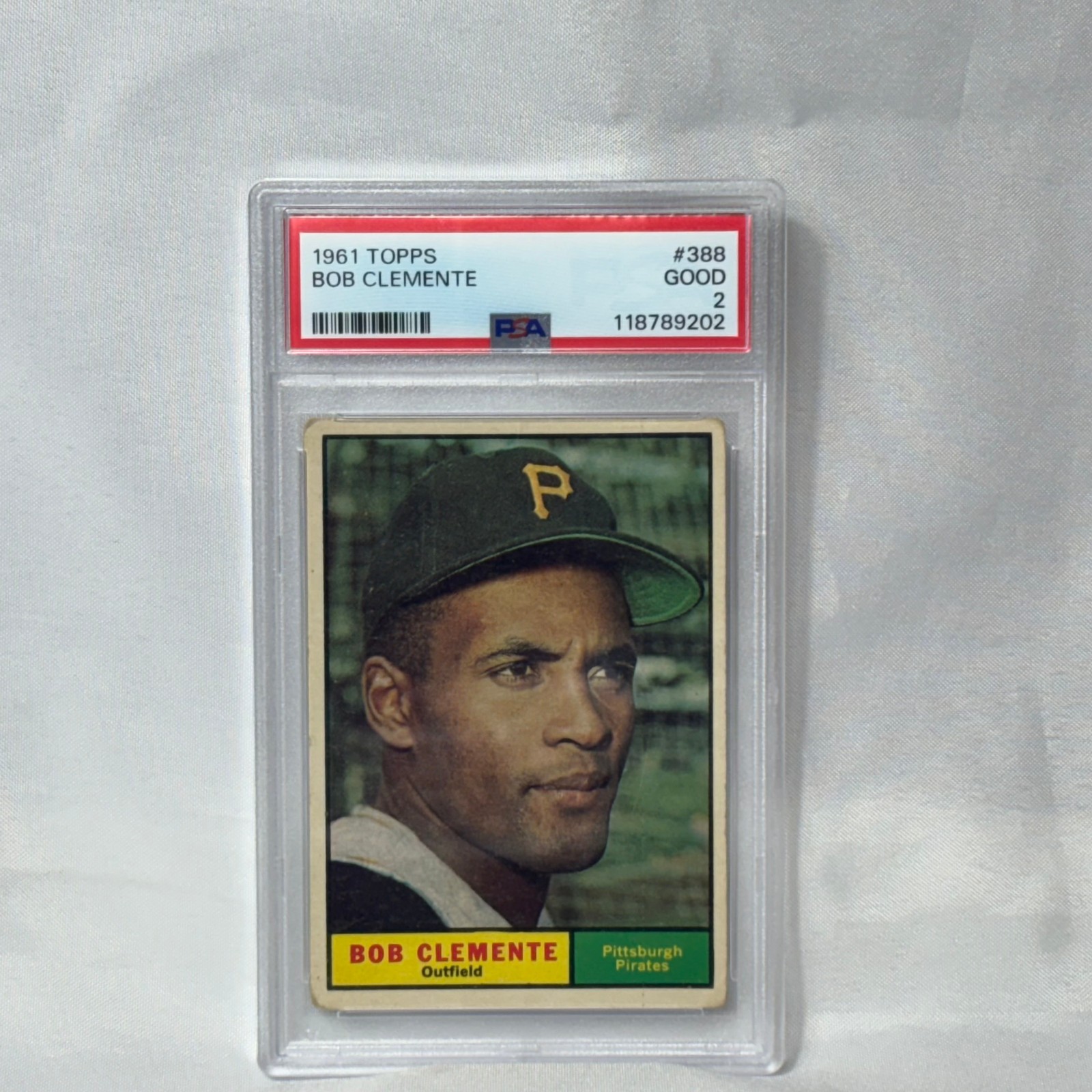 1961 Topps BOB CLEMENTE Baseball Card #388 PSA 2