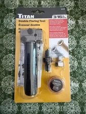 TITAN Double Flaring Tool, 45-Deg SAE, 3/16" Steel/Nickel Tube 51535 Brake Line