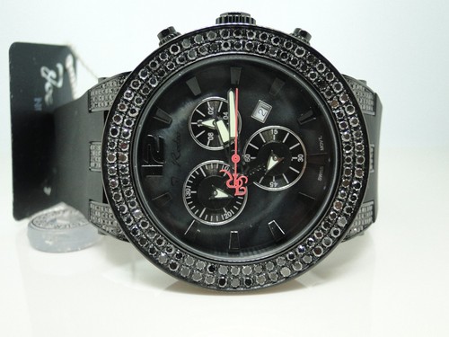 Mens 52MM Joe Rodeo Black Dial 6.5CT Diamond Watch Broadway (296dia) - JRBR11