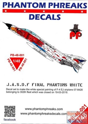 PPD48001 1:48 Phantom Phreaks Decals - F-4EJ Phantom II JASDF Final White