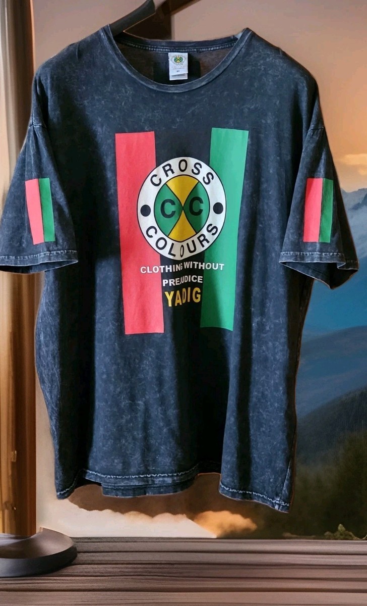 🚨🔥VTG 90s CROSS COLOURS T SHIRT OG HIP HOP CULTURE STREETWEAR