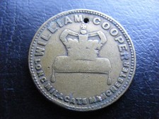 T317 Manchester, William Cooper Brickmakers Union 3d 1849 24mm brass