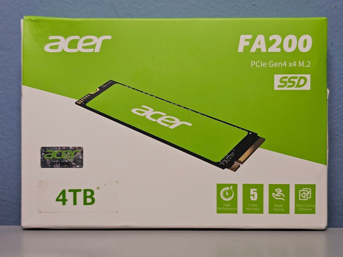 4TB♡Acer M.2 SSD FA200 PCIe Gen4×4 Amazon | Acer M.2 SSD 4TB FA200 NVMe1.4 2280 PCIe Gen4×4 超高速