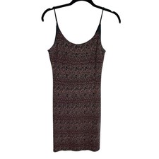 Alyn Paige Vintage Y2K Colorful Textured Spaghetti Strap Stretchy Midi Dress 10