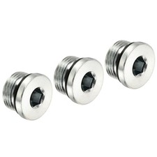 3/4-16UNF Hex Head Pipe Fitting Plug, 3 Pack Male Thread 45# Steel Plug