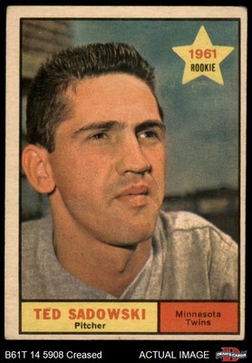 1961 Topps #254 Ted Sadowski Twins RC 2 - GOOD