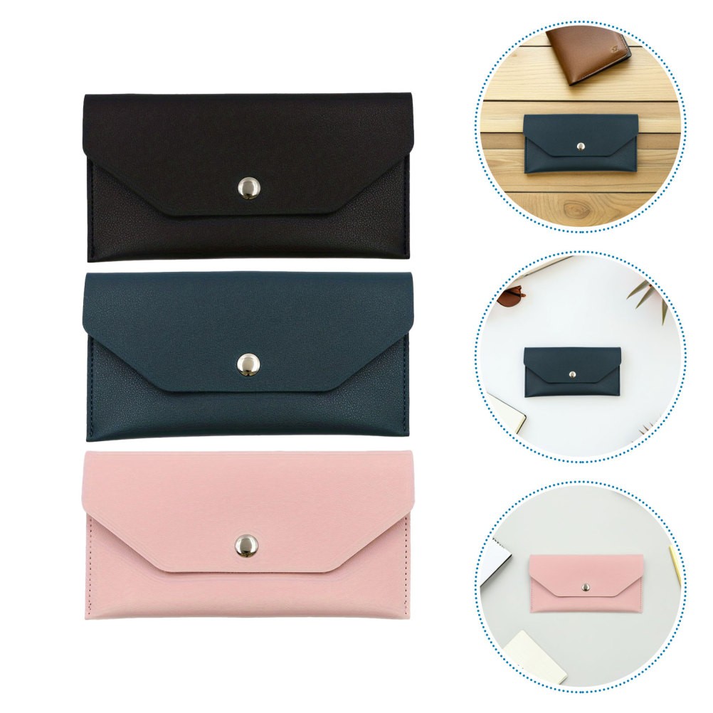 3 Pcs Envelope Wallet Money Budget Organizers for Cash Coin Pouch Cute