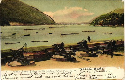 #ad #ad Lower Battery on the Hudson West Point NY New York Postcard Posted 1906 $6.95