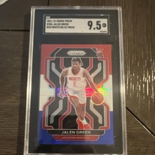 Panini Prizm Jalen Green Rookie Red White Blue Prizm #306 SGC 9.5