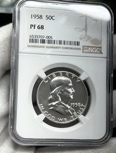 C194. 1959 Franklin Half Dollar 50C NGC PR68