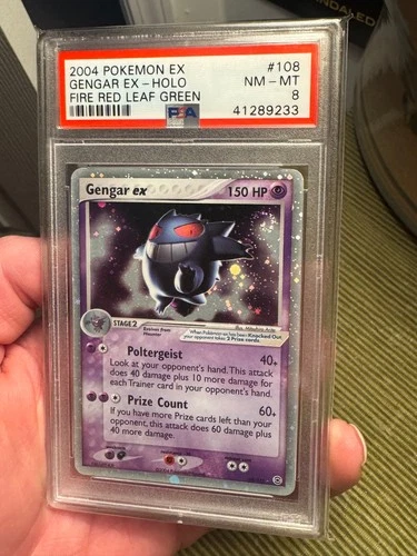 Gengar EX Pokemon 2004 Holo EX Fire Red & Leaf Green 108/112 PSA 8