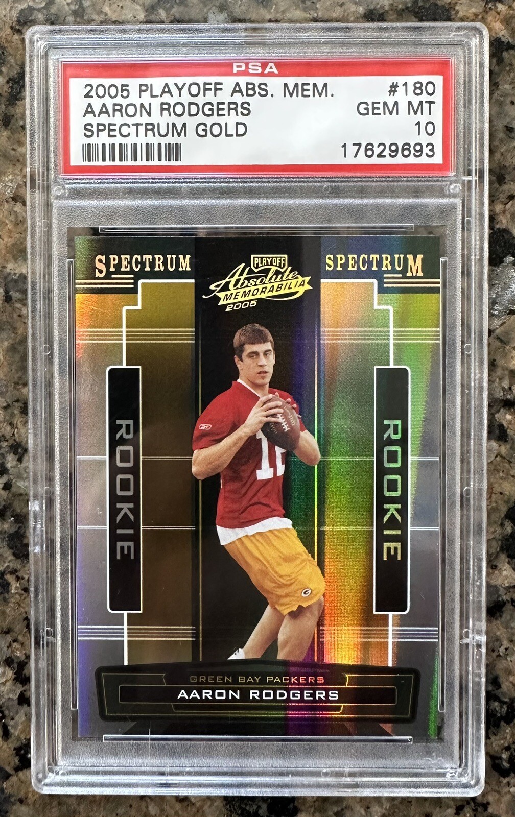Aaron Rodgers Playoff Absolute Memorabilia #180 Spectrum Gold
