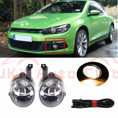 For Volkswagen Scirocco 2009-2014 Pair Driving Lamps Fog Lights Bulbs Harness g