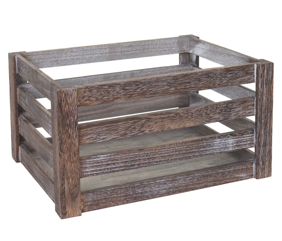 3er Set Holzkiste HWC-C56, Weinkiste Dekokiste Shabby-Look Vintage braun, shabby - Bild 4 von 4