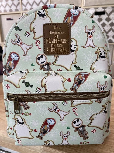Loungefly Nightmare Before XMas Gingerbread Cookies All Over Print Mini Backpack