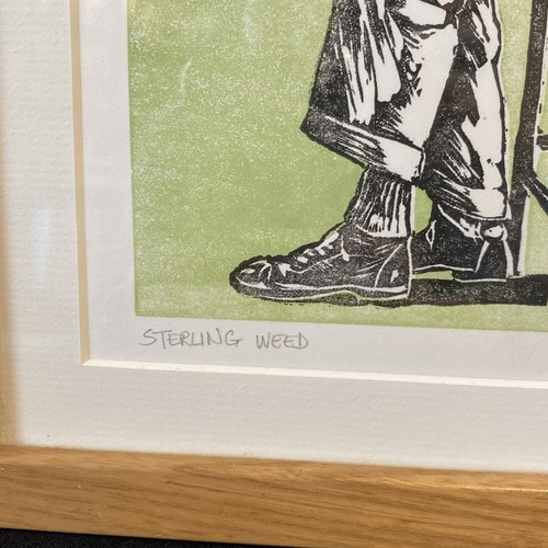 Sterling Weed Vermont Block Print Rare Roy Newton 1998 Artist Signed Framed - Picture 2 of 6