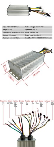 72V 3000W Snow Fat Bike E-bike Conversion Kit Rear Rotate/Cassette Hub Motor - Picture 18 of 25