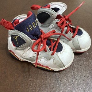 Retro Nike Jordan Juegos Olímpicos 7 Rojo Blanco Azul Niño Bebé Zapatillas  6C 304772-135 | eBay