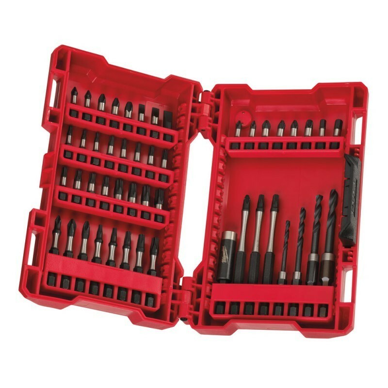 COFANETTO SET BIT + PUNTE MILWAUKEE SHOCKWAVE 48 PEZZI AVVITARE FORARE
