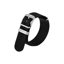 Luminox Black Nylon Stainless Steel 4 loops Watch Band Strap - FNX.2201.20Q.K