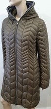 Duvetica Brown Goose Down Full Zip Hood Quilted Winter Jacket Coat It46 Uk14