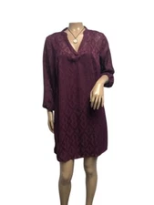 Vanity Dress Womens Size Medium Burgundy Sheer Lace Cami Slip Two Piece Short