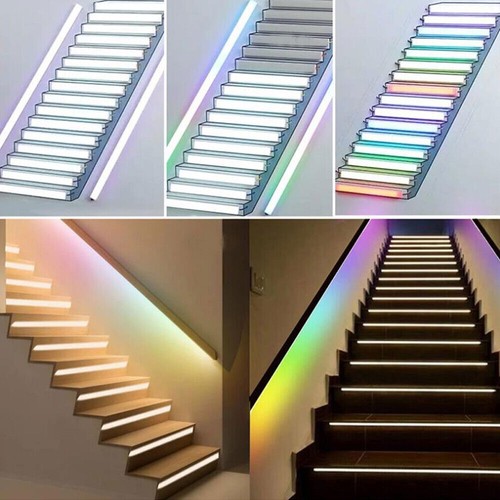 Controlador de luz de escalera con sensor PIR 32 CANALES 2 CANALES RGB píxeles SPI LED tira atenuadora escaleras - Imagen 11 de 25
