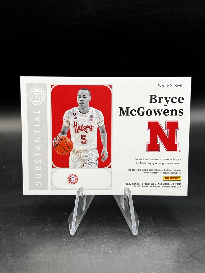 Bryce McGowens 2022 Panini Chronicles Substantial Swatches #/199 Basketball Card - Image 2 of 2